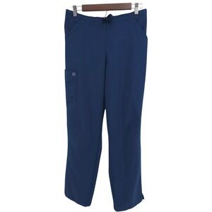 WonderWink Cargo Drawstring Navy Blue Scrub Pants Womens Medium